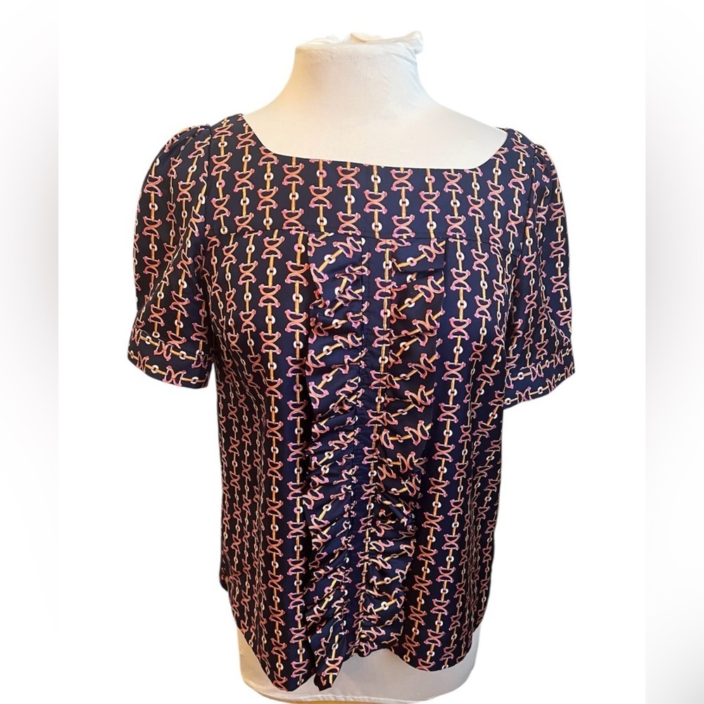Lilly Pulitzer Horse Bit Equestrian Ruffle Top - Size 2